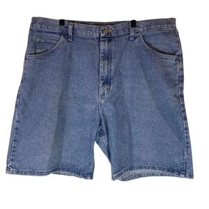 Wrangler Mens Blue Shorts 40 Relaxed Fit Zip / Button Closure
